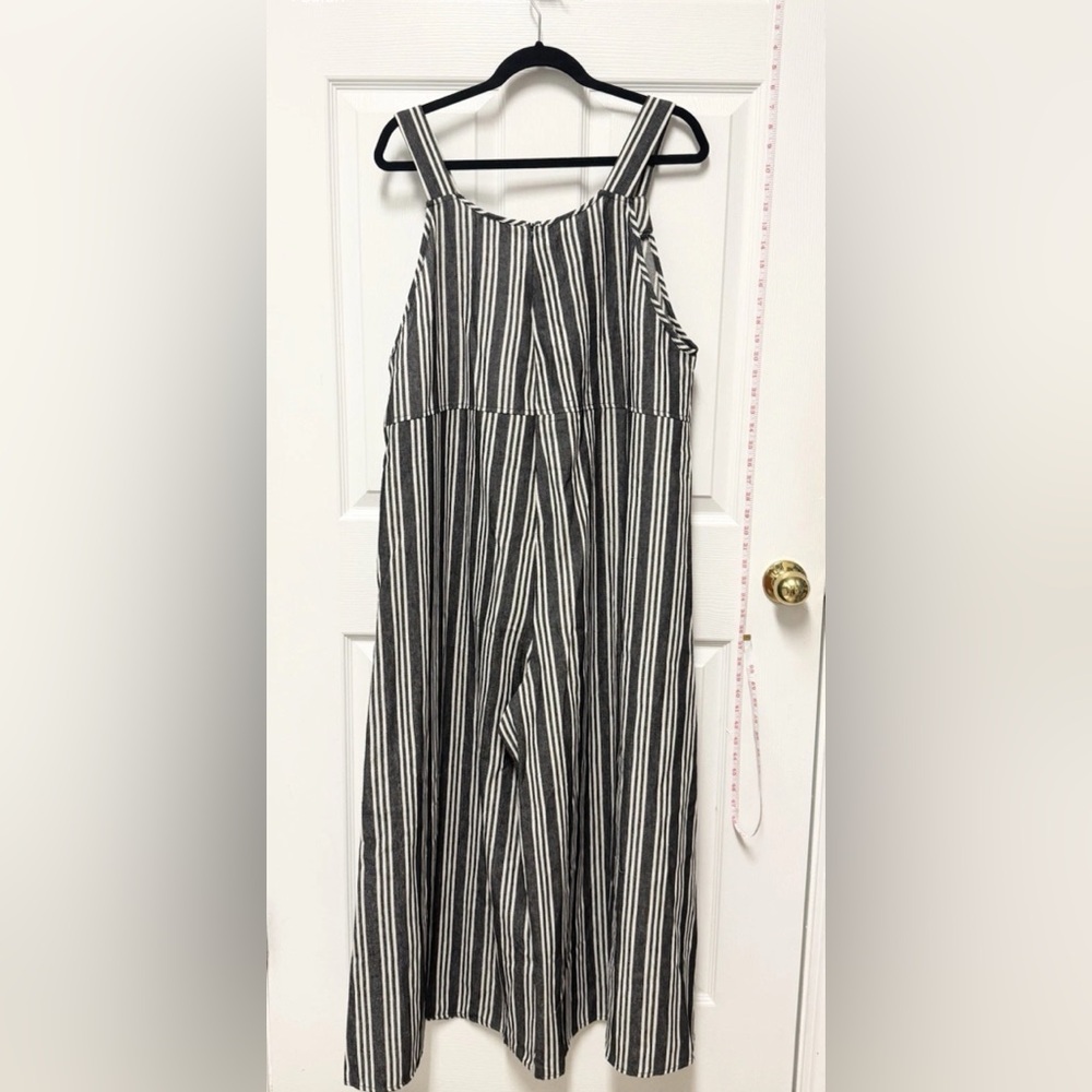 BloomChic Black and White Striped Jumpsuit